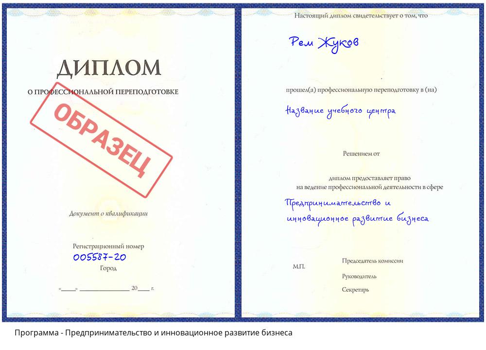 Предпринимательство и инновационное развитие бизнеса Миллерово